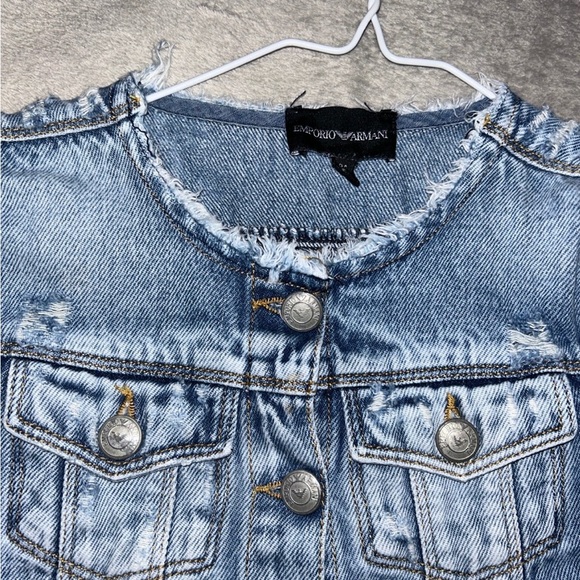 Emporio Armani, girls distress distressed jacket, size 8A - Picture 2 of 7